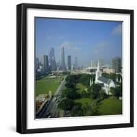 Aerial View, Singapore, Asia-David Lomax-Framed Photographic Print