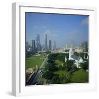 Aerial View, Singapore, Asia-David Lomax-Framed Photographic Print