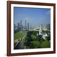 Aerial View, Singapore, Asia-David Lomax-Framed Photographic Print