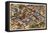 Aerial View, South Bend, Indiana-null-Framed Stretched Canvas