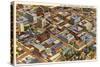 Aerial View, South Bend, Indiana-null-Stretched Canvas