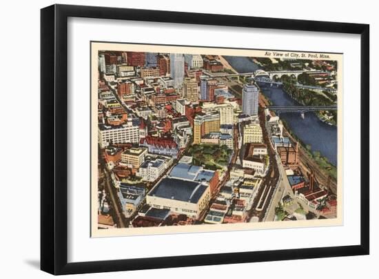 Aerial View, St. Paul, Minnesota-null-Framed Art Print