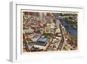 Aerial View, St. Paul, Minnesota-null-Framed Art Print