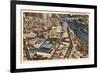 Aerial View, St. Paul, Minnesota-null-Framed Premium Giclee Print