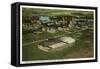 Aerial View, Stadium, Notre Dame, Indiana-null-Framed Stretched Canvas