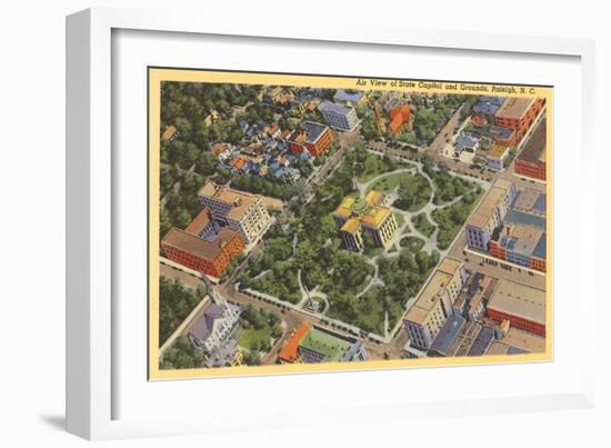 Aerial View, State Capitol, Raleigh, North Carolina-null-Framed Art Print