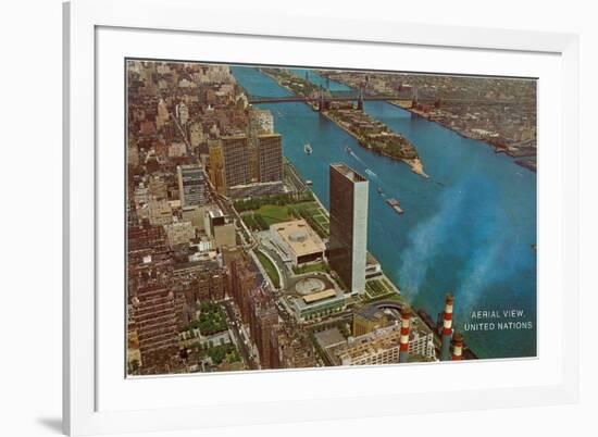 Aerial View, United Nations Building, New York City-null-Framed Art Print