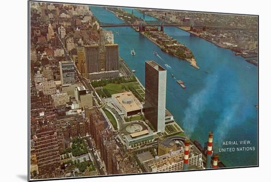 Aerial View, United Nations Building, New York City-null-Mounted Art Print