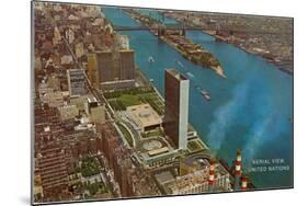 Aerial View, United Nations Building, New York City-null-Mounted Art Print