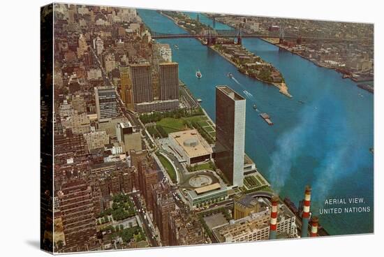 Aerial View, United Nations Building, New York City-null-Stretched Canvas