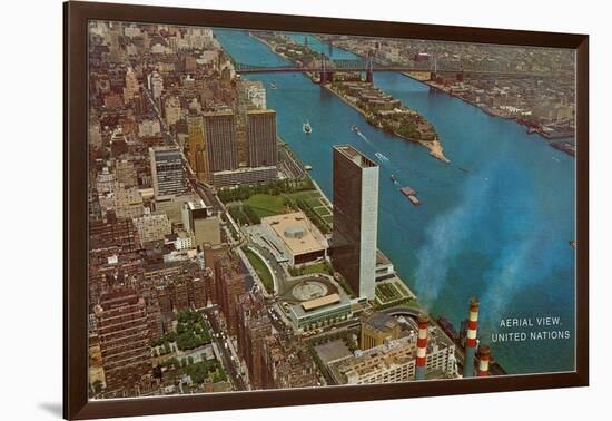 Aerial View, United Nations Building, New York City-null-Framed Art Print