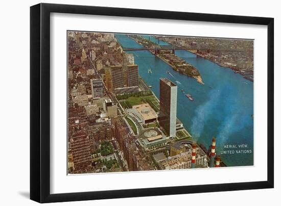 Aerial View, United Nations Building, New York City-null-Framed Art Print