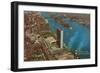 Aerial View, United Nations Building, New York City-null-Framed Art Print