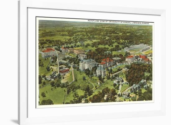 Aerial View, University of Kansas, Lawrence, Kansas-null-Framed Art Print