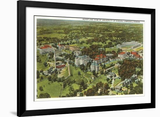 Aerial View, University of Kansas, Lawrence, Kansas-null-Framed Art Print