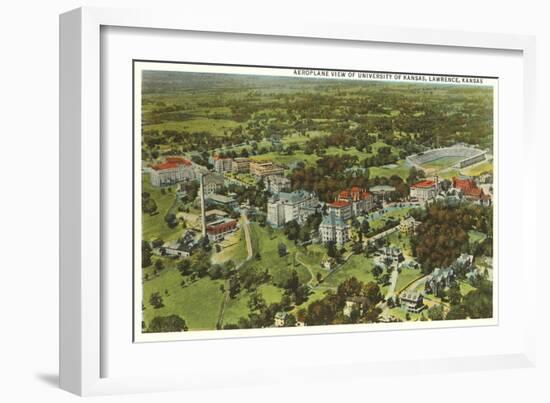 Aerial View, University of Kansas, Lawrence, Kansas-null-Framed Art Print