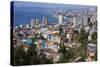 Aerial View, Valparaiso, Chile-Peter Groenendijk-Stretched Canvas