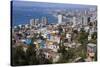 Aerial View, Valparaiso, Chile-Peter Groenendijk-Stretched Canvas