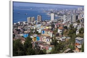 Aerial View, Valparaiso, Chile-Peter Groenendijk-Framed Photographic Print