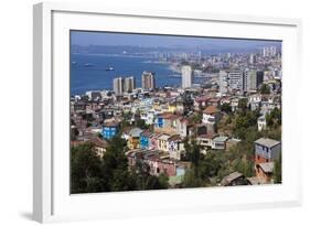 Aerial View, Valparaiso, Chile-Peter Groenendijk-Framed Photographic Print