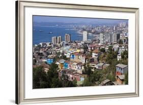 Aerial View, Valparaiso, Chile-Peter Groenendijk-Framed Photographic Print