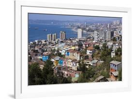 Aerial View, Valparaiso, Chile-Peter Groenendijk-Framed Photographic Print