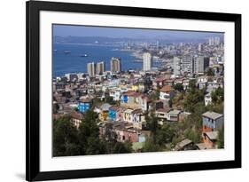 Aerial View, Valparaiso, Chile-Peter Groenendijk-Framed Photographic Print