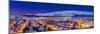 Aerial view - Wintertime in Akureyri, Northern, Iceland.-null-Mounted Photographic Print