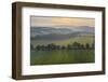 Aerial vista of rolling farmland in summer time, Devon, England, United Kingdom, Europe-Adam Burton-Framed Photographic Print