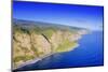 Aeriall view of Waipio valley north shore, Big Island, Hawaii, USA-Christian Kober-Mounted Photographic Print