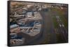 Aerials of Boston Logan International Airport-Joseph Sohm-Framed Stretched Canvas