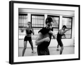 Aerobics Class- Group Working Out, New York, New York, USA-Paul Sutton-Framed Photographic Print