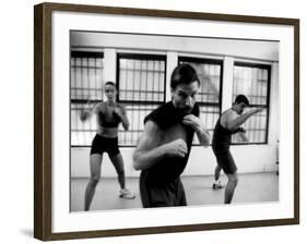 Aerobics Class- Group Working Out, New York, New York, USA-Paul Sutton-Framed Photographic Print