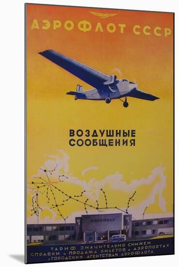 Aeroflot-null-Mounted Giclee Print