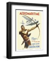 Aeromaritime - West Coast of Africa, from Dakar, Senegal to Pointe Noire, Congo-Brenet-Framed Art Print