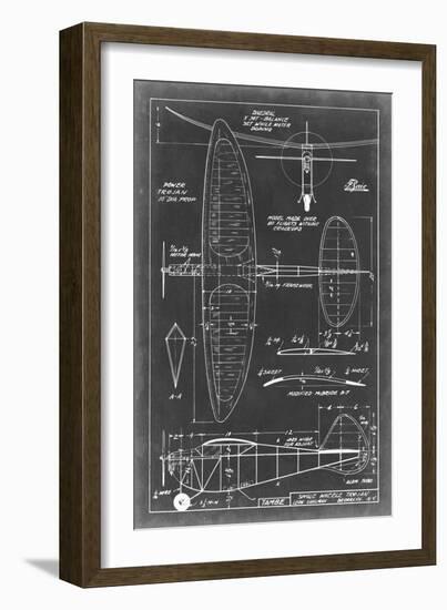 Aeronautic Blueprint I-Vision Studio-Framed Art Print