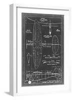 Aeronautic Blueprint I-Vision Studio-Framed Art Print