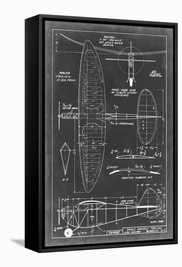 Aeronautic Blueprint I-Vision Studio-Framed Stretched Canvas