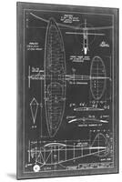 Aeronautic Blueprint I-Vision Studio-Mounted Art Print