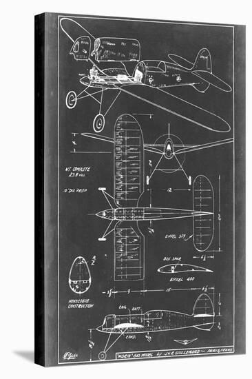 Aeronautic Blueprint II-Vision Studio-Stretched Canvas