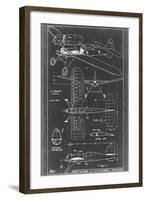 Aeronautic Blueprint II-Vision Studio-Framed Art Print