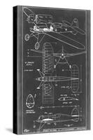 Aeronautic Blueprint II-Vision Studio-Stretched Canvas