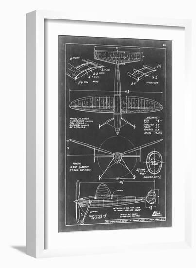 Aeronautic Blueprint III-Vision Studio-Framed Art Print