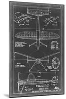 Aeronautic Blueprint III-Vision Studio-Mounted Art Print