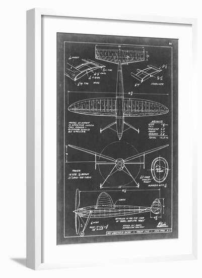 Aeronautic Blueprint III-Vision Studio-Framed Art Print