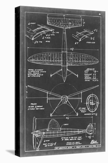 Aeronautic Blueprint III-Vision Studio-Stretched Canvas