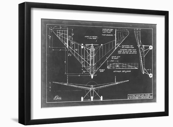 Aeronautic Blueprint V-Vision Studio-Framed Art Print