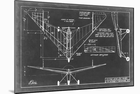 Aeronautic Blueprint V-Vision Studio-Mounted Art Print