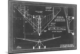 Aeronautic Blueprint V-Vision Studio-Mounted Art Print