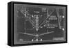 Aeronautic Blueprint V-Vision Studio-Framed Stretched Canvas